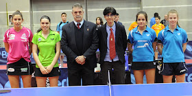 Final dobles femeninos sub 23. Campeonato de España de Tenis de Mesa. Pontevedra 2013.