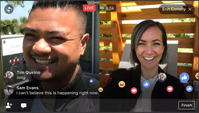 Facebook Live allows more friends to stream videos