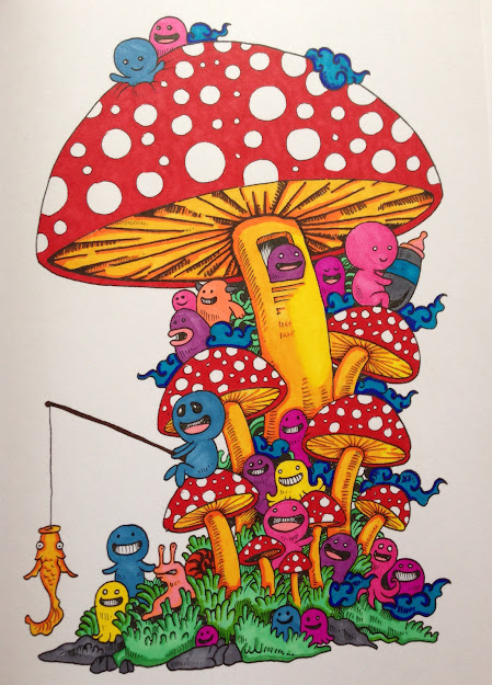 Third Pages From Doodle Invasion Pleted Using Sharpies Finished On Th  June 