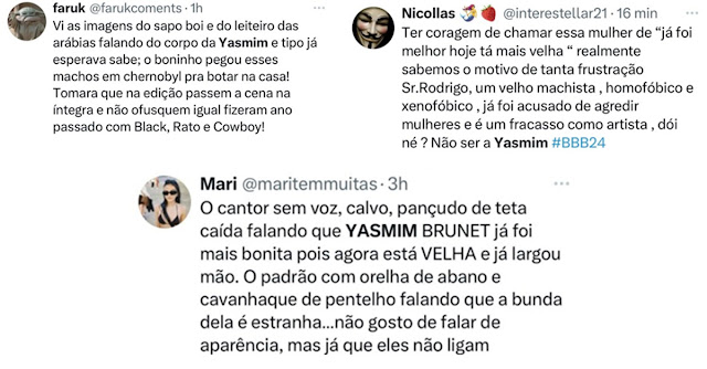 Críticas ao Corpo de Yasmin Brunet no BBB 24 Desencadeiam Debate sobre Misoginia