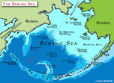 The Bering Strait replaced the bridge of land connecting Russia to America