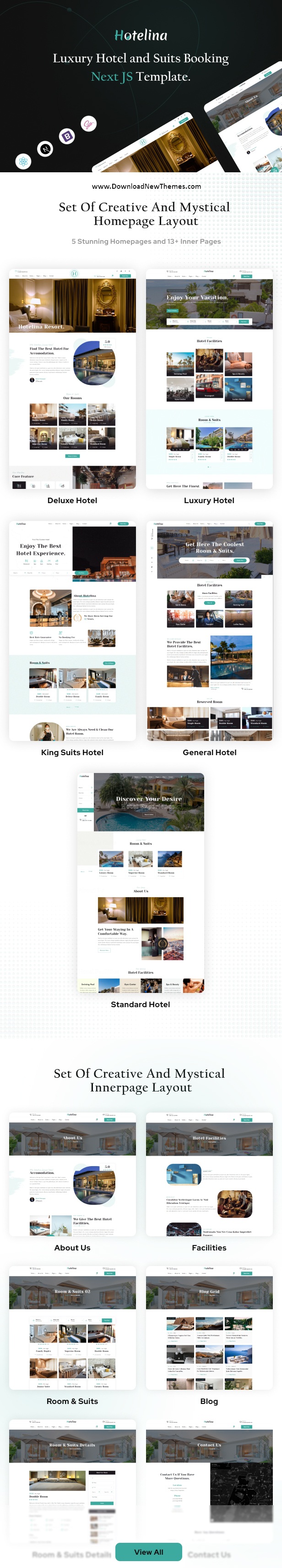 Hotelina - Hotel Booking React Next.js Template Review