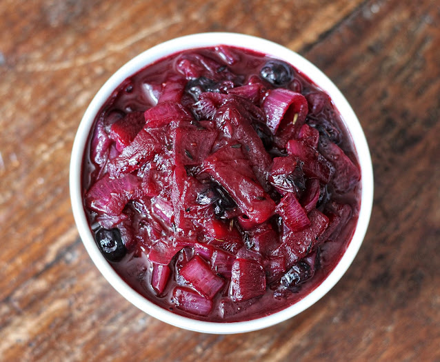 Red Onion Compote with a Hint of Blueberry