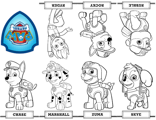 Free Printable Mini Paw Patrol Coloring Book From Single Sheet Of Paper