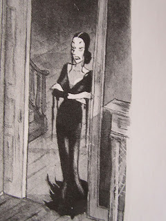 Morticia Addams with an up-do