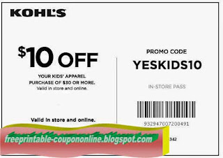 Free Printable Kohls Coupons