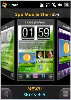 SPB Mobile Shell Change SKIN v.4.5  Free Pocket PC Software
