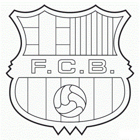 Soccer Teams: FC Barcelona Emblem ~ Child Coloring