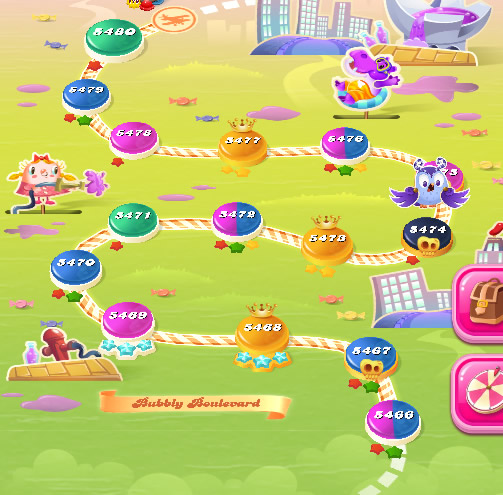 Candy Crush Saga level 5466-5480