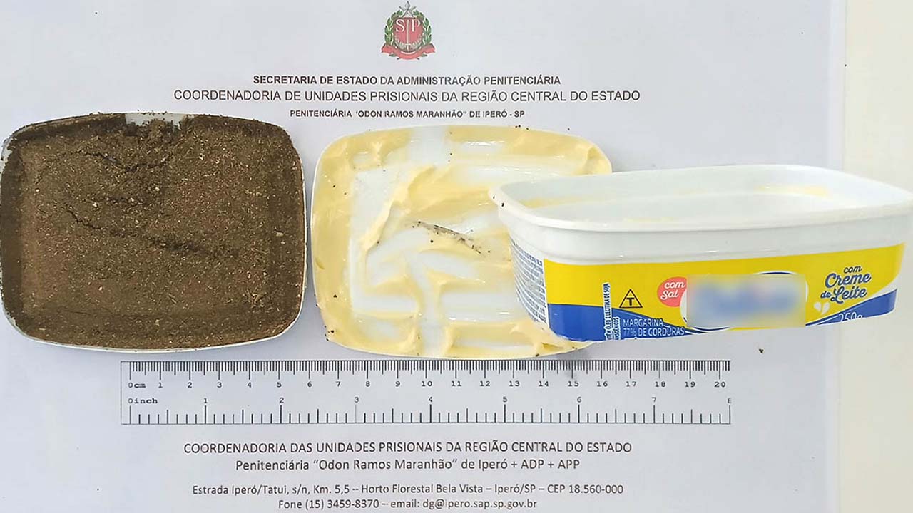 Mãe envia maconha em pote de margarina para a penitenciária de Iperó