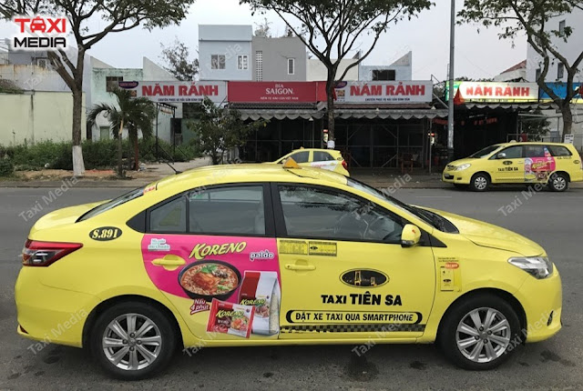 Dán quảng cáo trên Taxi Tiên Sa tại Đà Nẵng