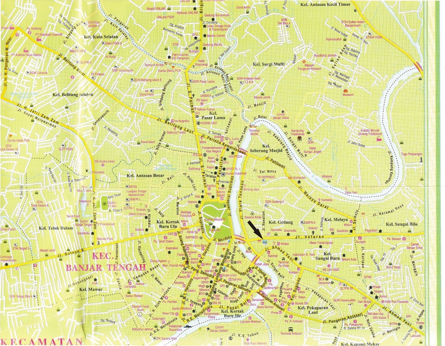  Peta  Kota  Banjarmasin 