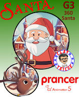 Santa and Prancer Pack by Clay Triche.