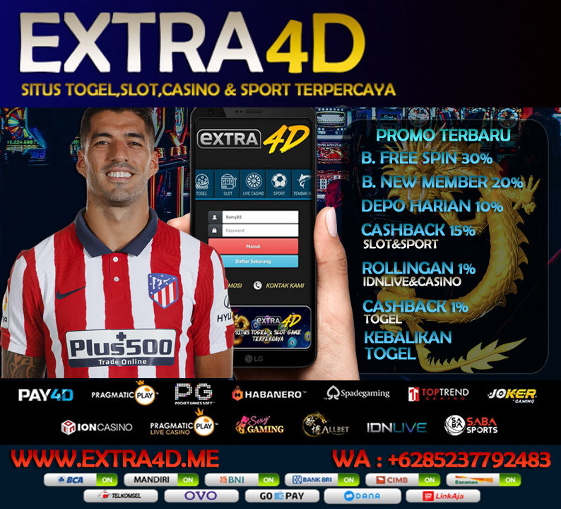 EXTRA4D Situs Agen Togel TOTO Online & Judi Slot Online Deposit Via Pulsa