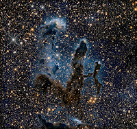 Pillars of Creation in the Infrared