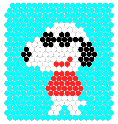 アクアビーズ図案 スヌーピー ジョー・クール