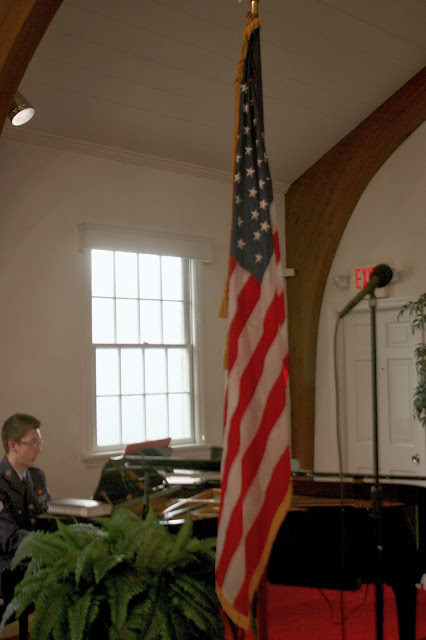 American Flag at Veterans Day program