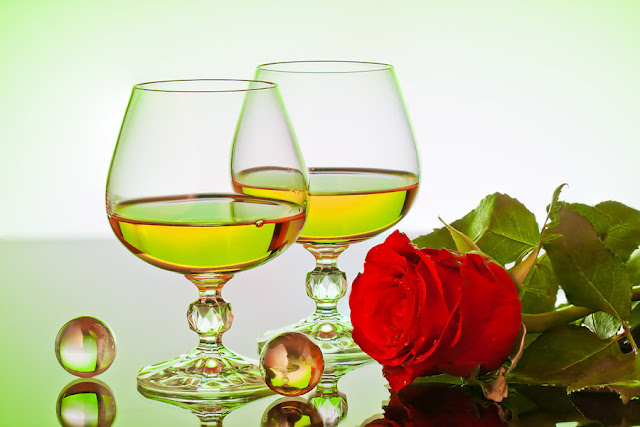 roses ans glass