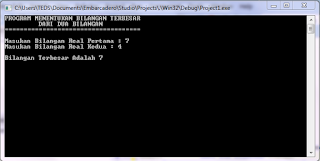 MENENTUKAN BILANGAN TERBESAR DARI 2 BILANGAN DAN 3 BILANGAN DENGAN C++
