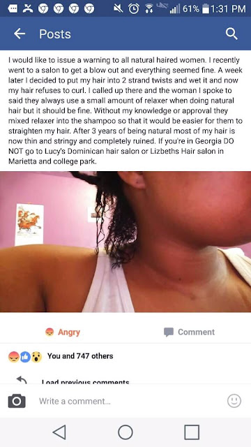 Naturalist hair scam