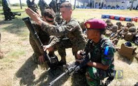 Marinir Indonesia-Amerika Simulasi Latih Tempur