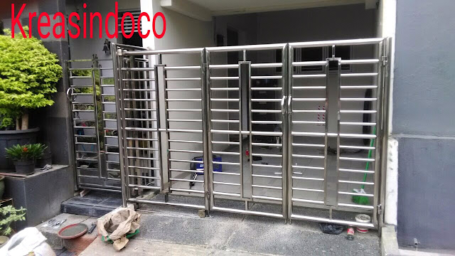 Jasa Pintu Pagar Stainless Minimalis 