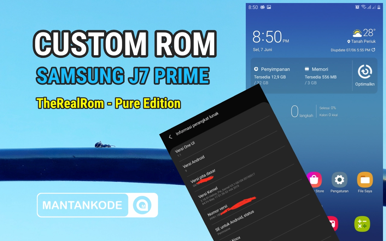 Custom ROM untuk Samsung J7 Prime(on7xelte) THEREALROM | Pure Edition