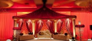 Wedding Decor, Salons Decorated in Red 2