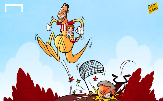 Kangaroo Simeone and Griezmann cartoon