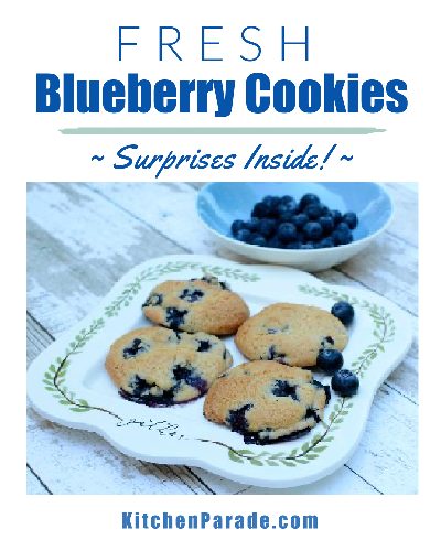 Fresh Blueberry Cookies ♥ KitchenParade.com. Sweet with blueberries, bright with lemon, a real summer treat.