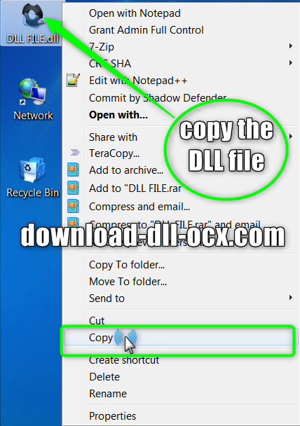 copy the dll file wscsvc.dll