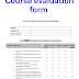 Course evaluation form template word