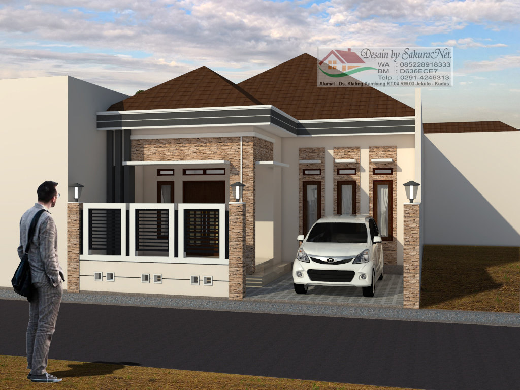 Desain 3D Rumah By SakuraNet Desain Rumah Minimalis Kudus 8 X 19
