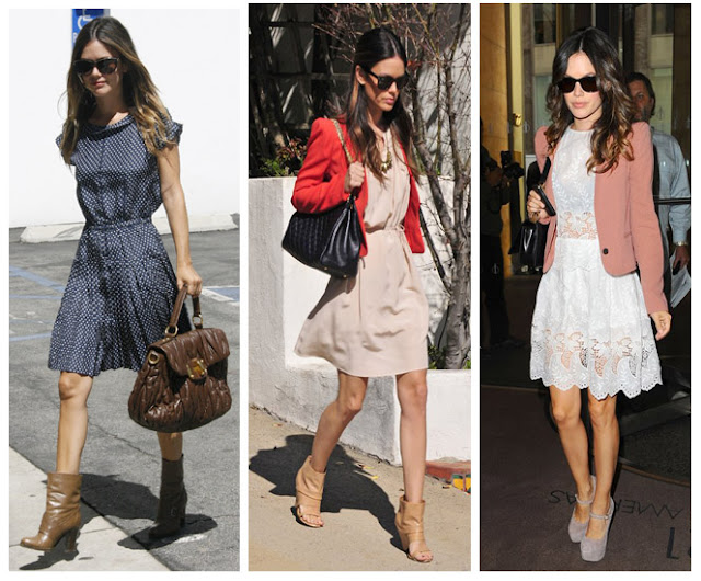 a filha do chefe rachel bilson style dress purse chanel 