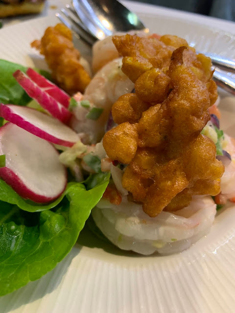 Filipino poached prawn kinilaw