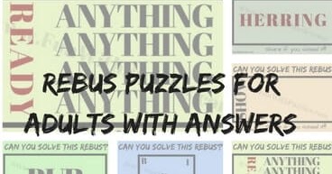 Rebus Puzzles For Adults With Answers