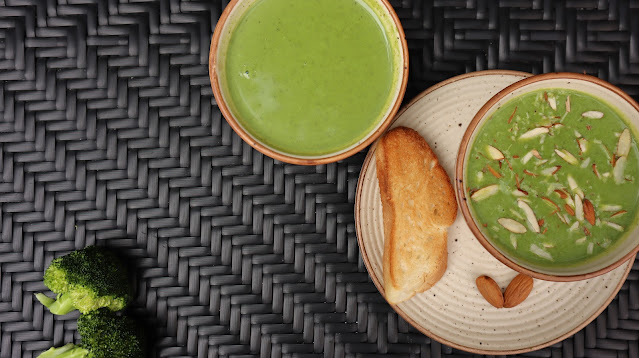 Brocolli and Almond Soup