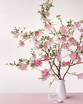 wedding flowers centerpieces cherry blossoms wedding theme