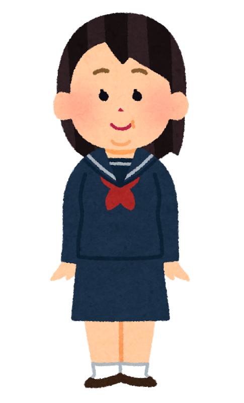 ぽっちゃりした学生のイラスト セーラー 女子 かわいいフリー素材集 いらすとや