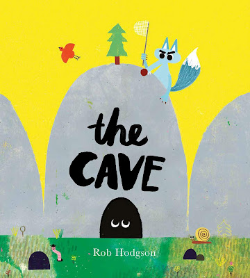 The Cave - A hungry wolf stands guard by a cave trying to lure a little creature out. Day after day the wolf attempts to persuade the little creature to leave, but the little creature stays put. In a twist that adults may see coming (but the kids who I read it to didn’t), the wolf is finally successful, much to his surprise.  #picturebook #childrenslit #childrensfiction #thecave