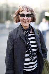 Lenore Waldron City Arts Magazine Seattle street style fashion it's my darlin' polka dot scarf