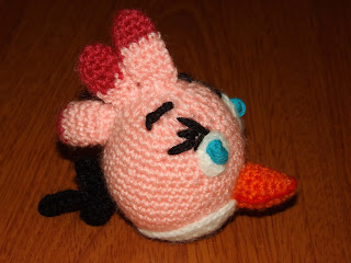 Amigurumi Angry Bird rosa