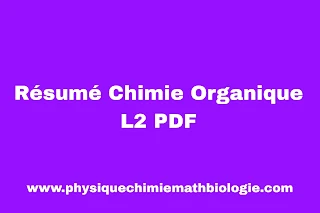 Résumé Chimie Organique L2 PDF