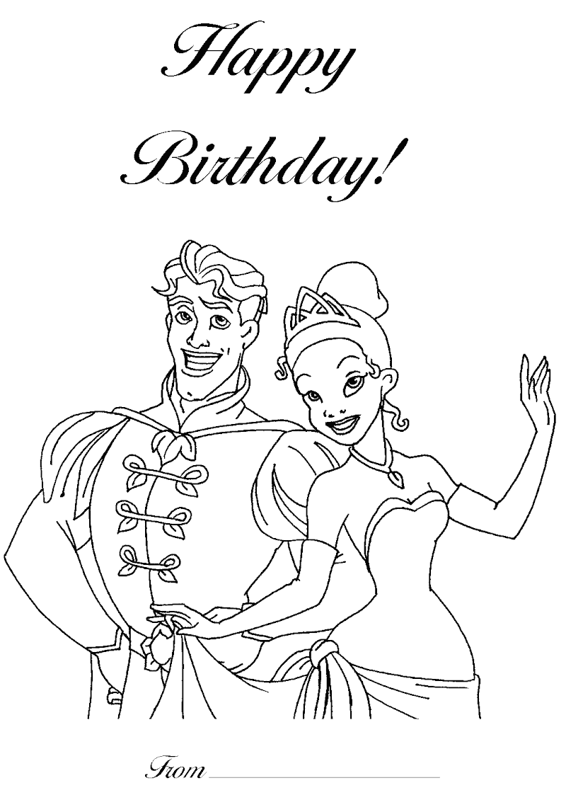 Most Popular 38+ Princess Birthday Coloring Page