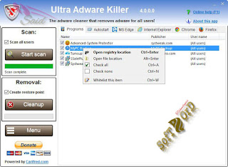 تحميل برنامج الحماية من فيروسات الأدوار Ultra Adware Killer 7.5.4 مجانا و برابط مباشر 