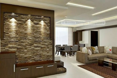 natural stone wall for living room