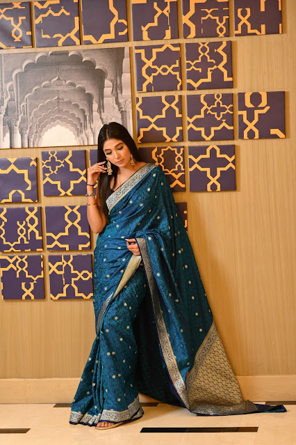 Silk tanchoi with a koniya saree