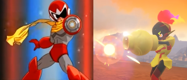 Pokémon Scarlet Armarouge Proton Man buster arm cannon