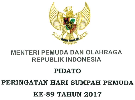 Naskah Teks Pidato Sambutan MENPORA pada Peringatan Hari 