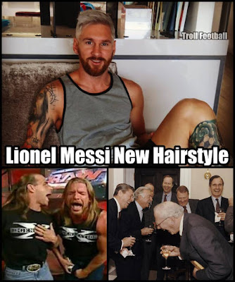 10 Meme 'Messi Berambut Pirang' Ini Heboh Banget Dijamin Bikin Ngakak!
